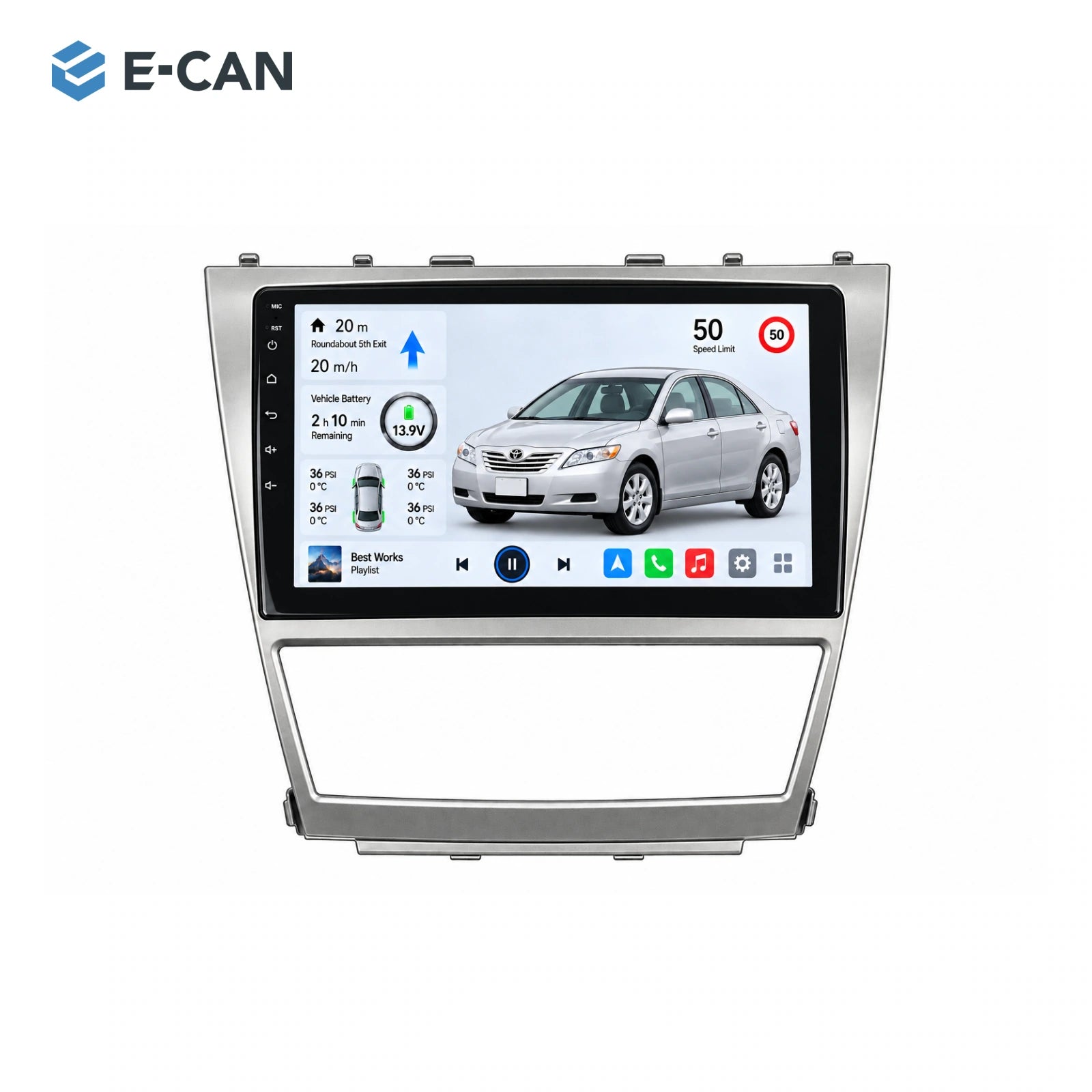 10-inch climate-opening fascia for Toyota Camry XV40 2006–2011
