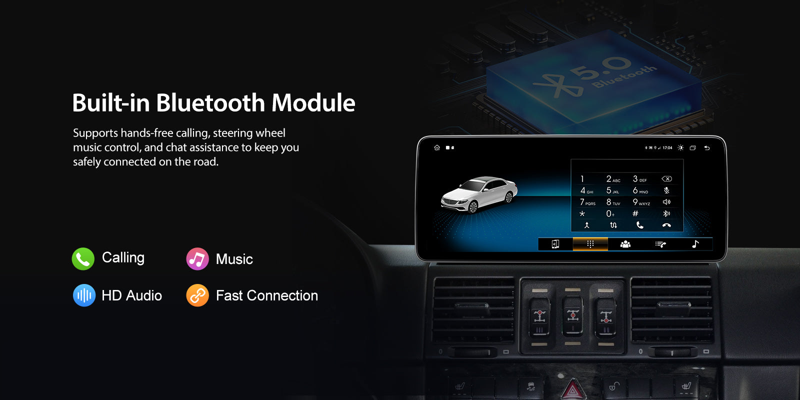 For Mercedes Benz G Class W461 2007-2011 Wireless CarPlay/Android Auto Linux Touch Screen Multimedia | EC-L1