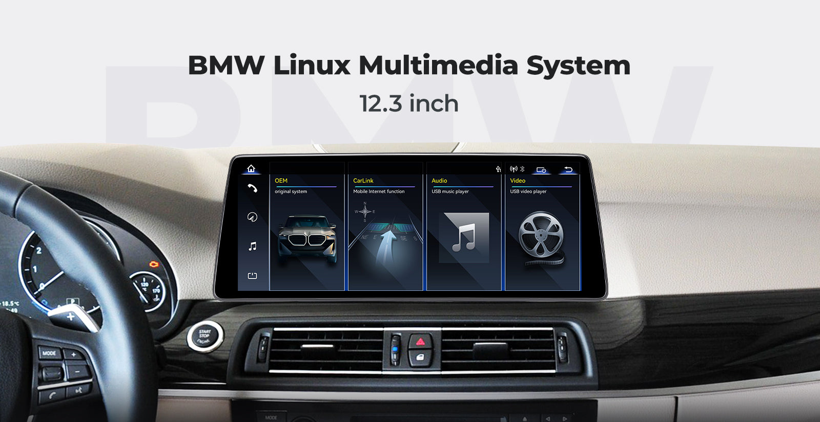 14.9" Head Unit 2005-2011 BMW 3/5 Series E60 E61 E63 E92 E93 Car Multimedia Linux Screen CarPlay Navigation | EC-L1