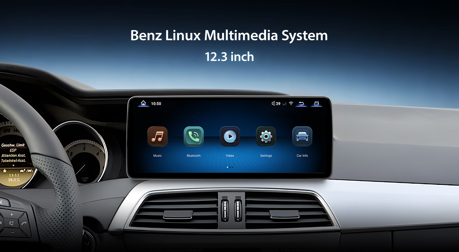 For Mercedes Benz C Class W204 S204 2011-2013 Wireless CarPlay/Android Auto Linux Touch Screen Multimedia | EC-L1