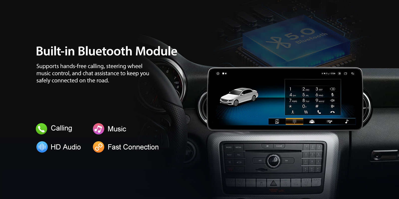 For Mercedes Benz SL SLK SLC R231 R172 2011-2019 Wireless CarPlay/Android Auto Linux Touch Screen Multimedia | EC-L1