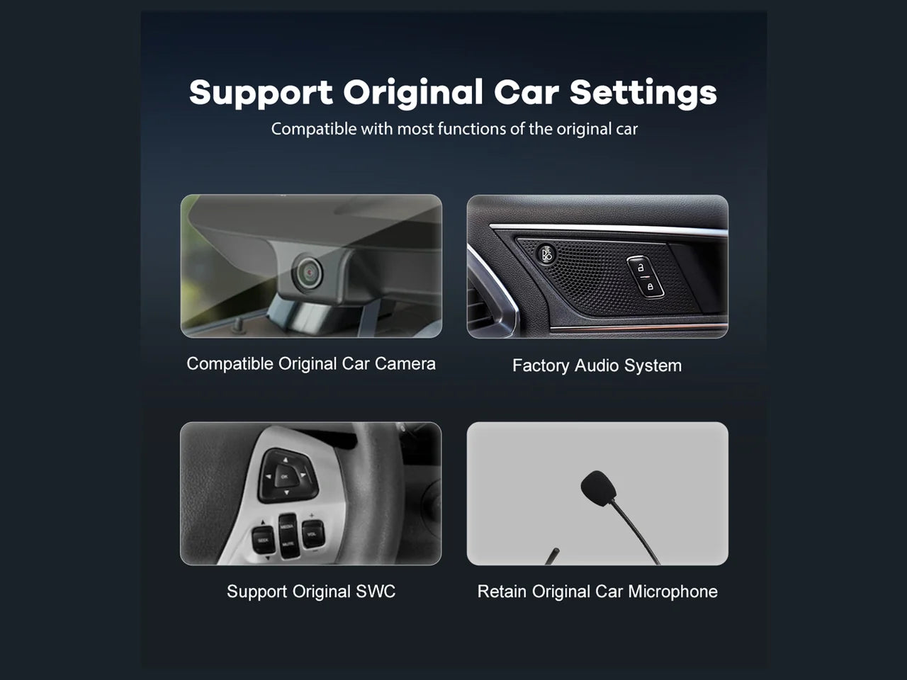 Original vehicle settings on the Ford Edge head unit