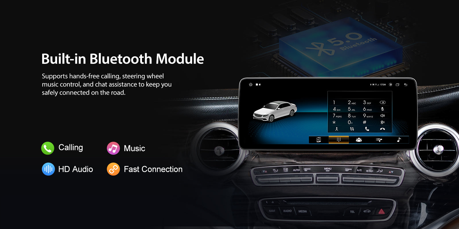 For Mercedes Benz V Class W447 2014-2021 Wireless CarPlay/Android Auto Linux Touch Screen Multimedia | EC-L1