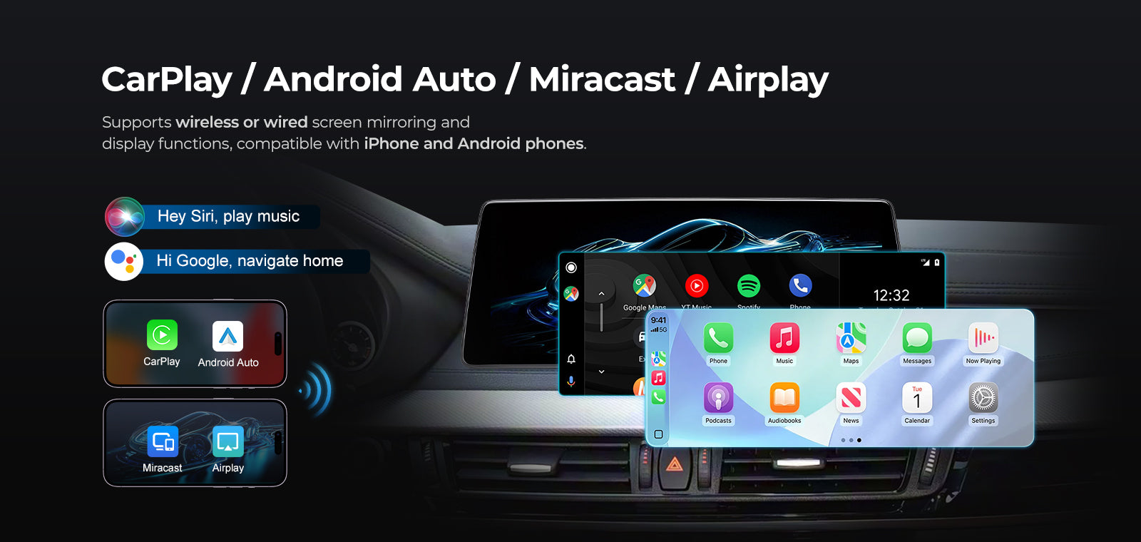 Car Head Unit 2013-2019 BMW X5 X6 F15 F16 Linux Screen 10.25″ 12.3" Apple CarPlay Navigation | EC-L1