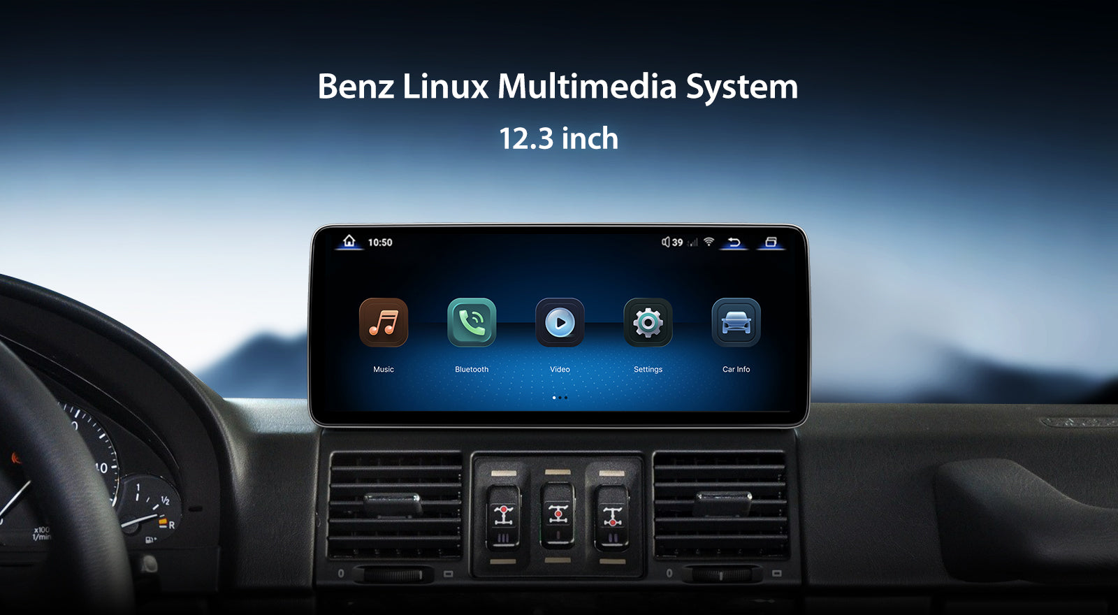 For Mercedes Benz G Class W461 2007-2011 Wireless CarPlay/Android Auto Linux Touch Screen Multimedia | EC-L1