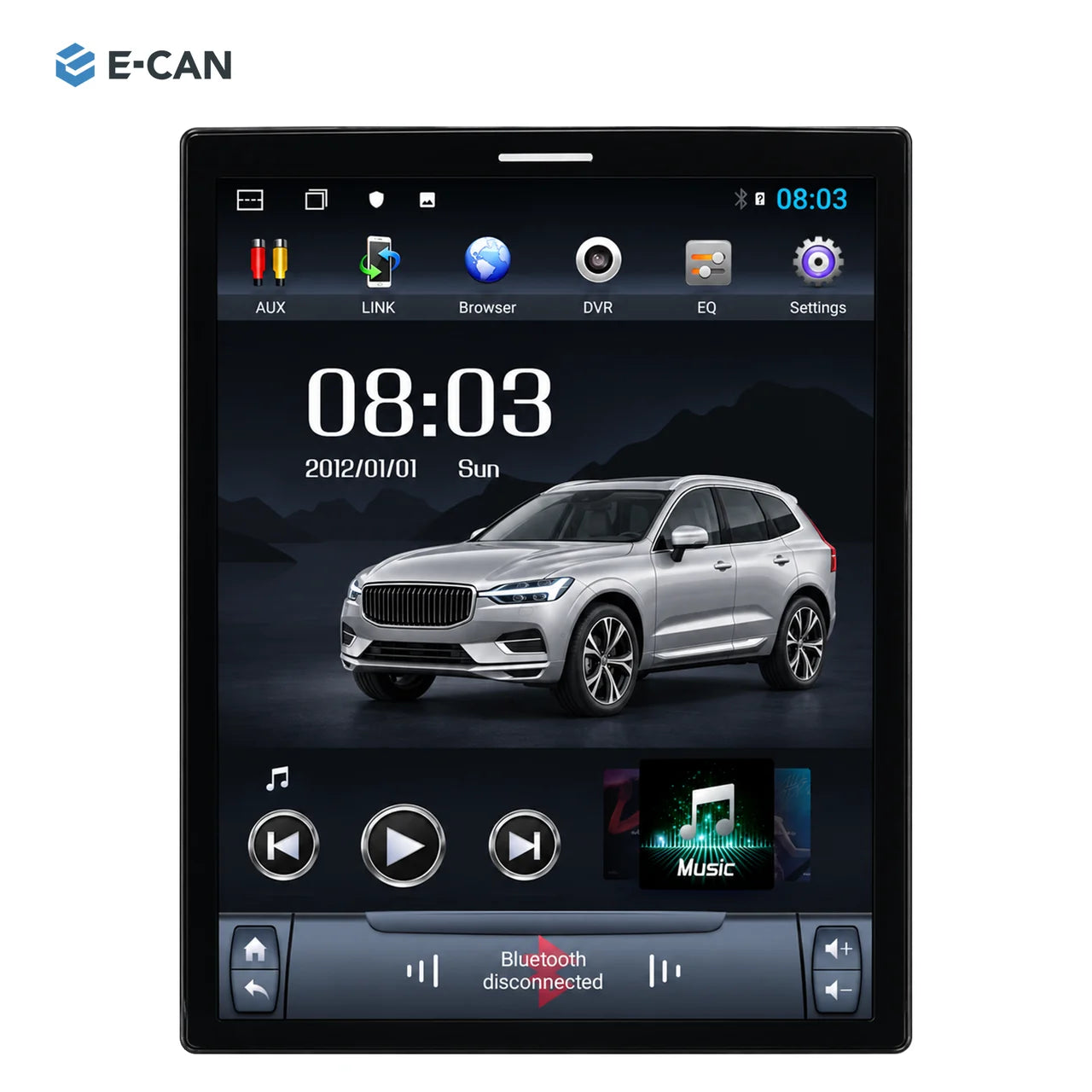 E-CAN 12.1-inch QLED head unit for Volvo