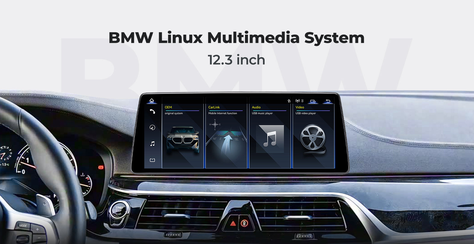 For BMW 6 Series F06 F12 2011-2018 Linux Screen Apple CarPlay 10.25" 12.3" Multimedia Player | EC-L1