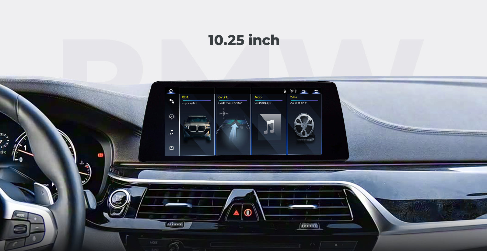 For BMW 6 Series F06 F12 2011-2018 Linux Screen Apple CarPlay 10.25" 12.3" Multimedia Player | EC-L1