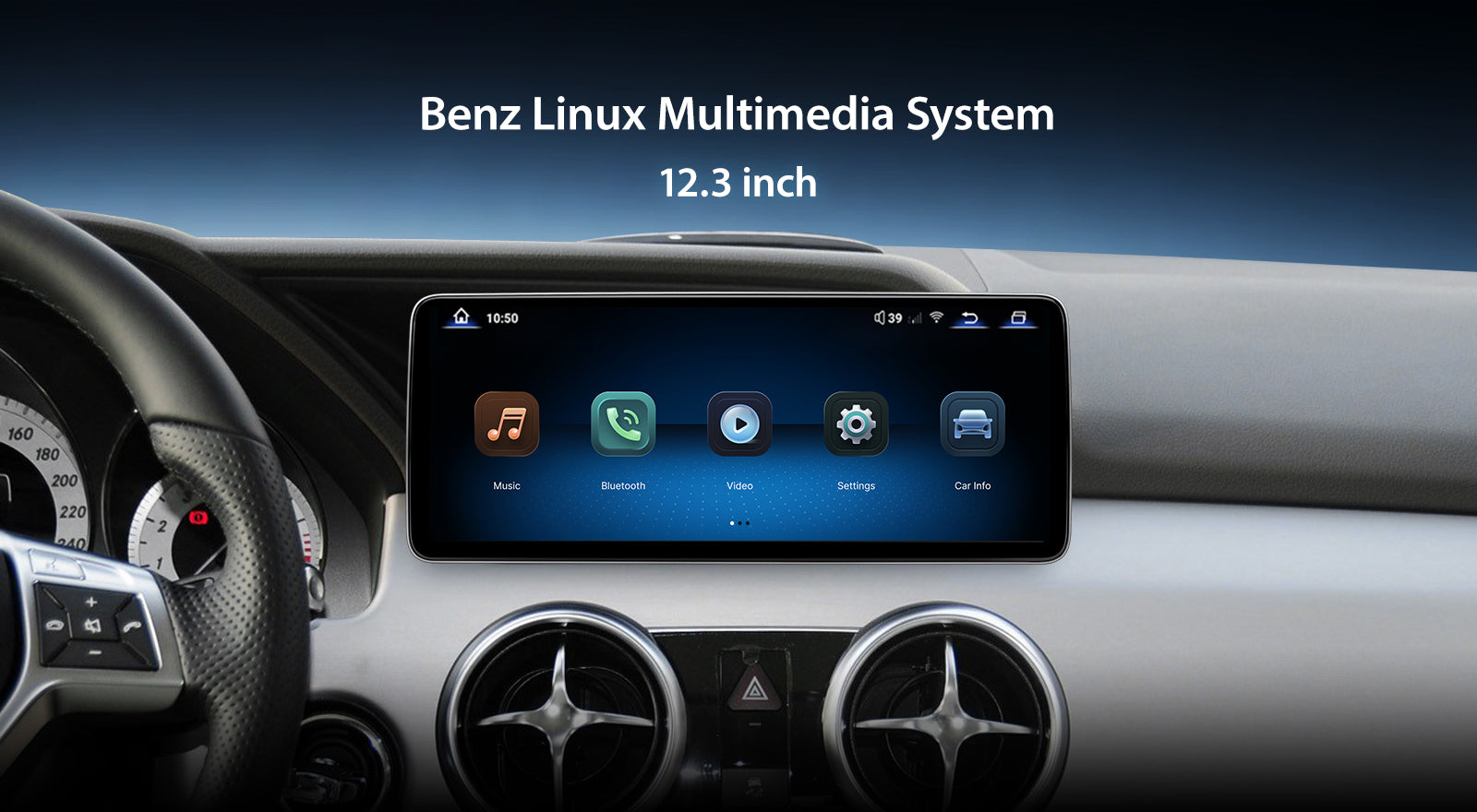 For Mercedes Benz GLK Class X204 2008-2012 Wireless CarPlay/Android Auto Linux Touch Screen Multimedia | EC-L1