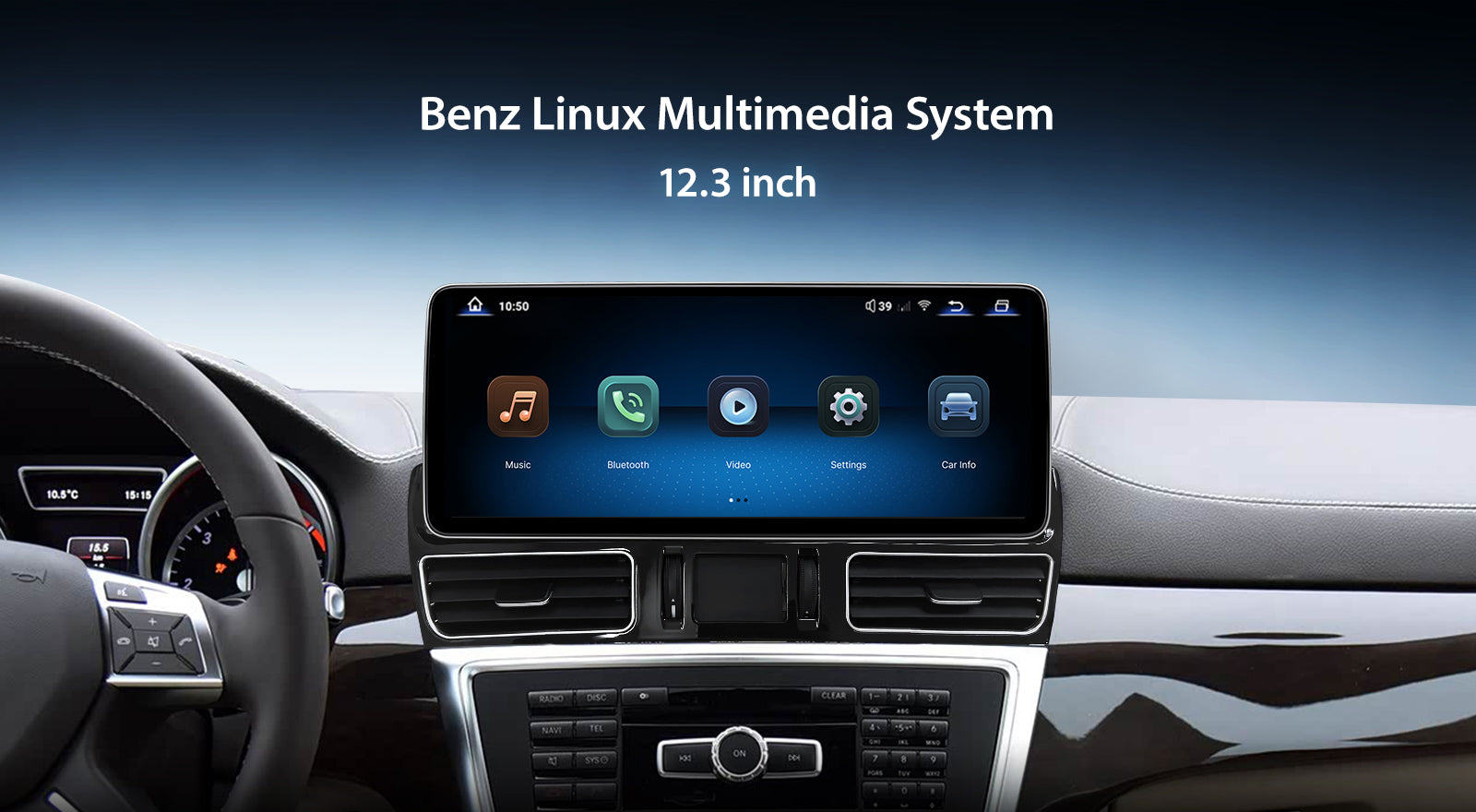 For Mercedes Benz GLE GLS X166 2016-2019 Wireless CarPlay/Android Auto Linux Touch Screen Multimedia | EC-L1