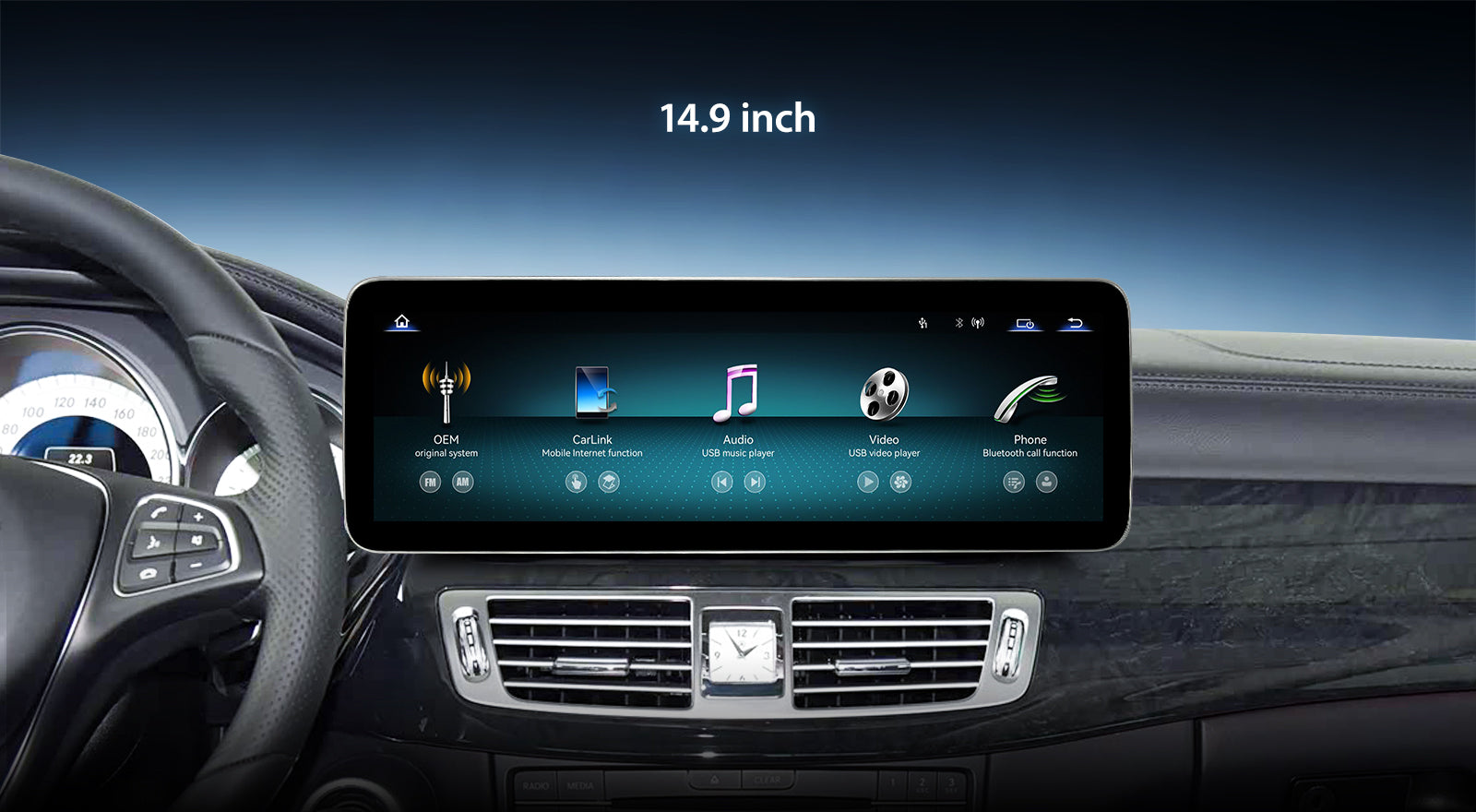 For Mercedes Benz CLS W219 W218 2010-2018 Wireless CarPlay/Android Auto Linux Touch Screen Multimedia | EC-L1