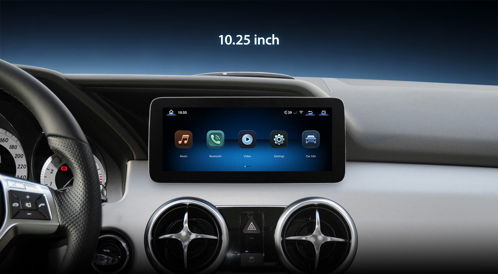 For Mercedes Benz GLK Class X204 2008-2012 Wireless CarPlay/Android Auto Linux Touch Screen Multimedia | EC-L1