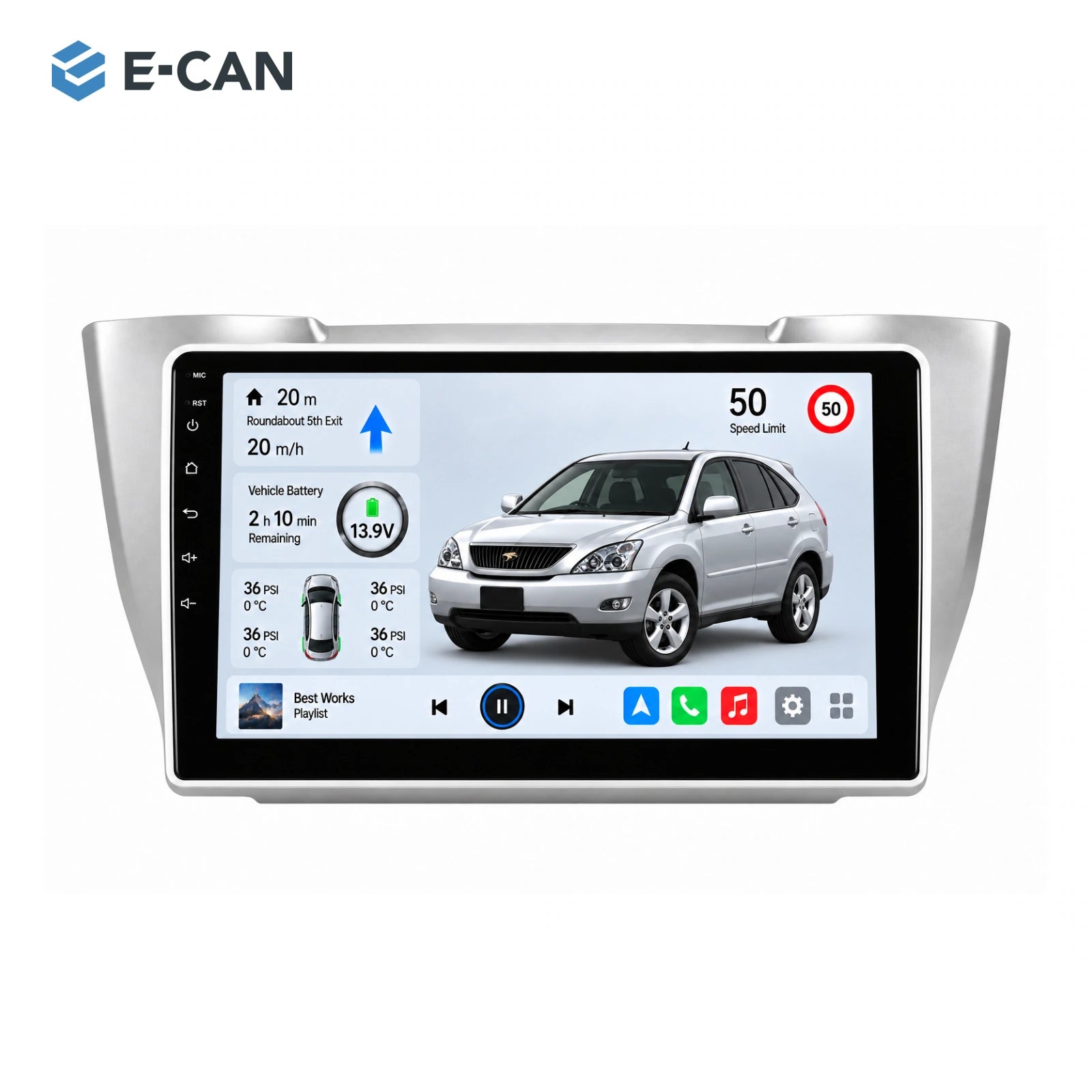 10-inch · 2003–2009 matched fascia for Toyota Harrier 2003–2009