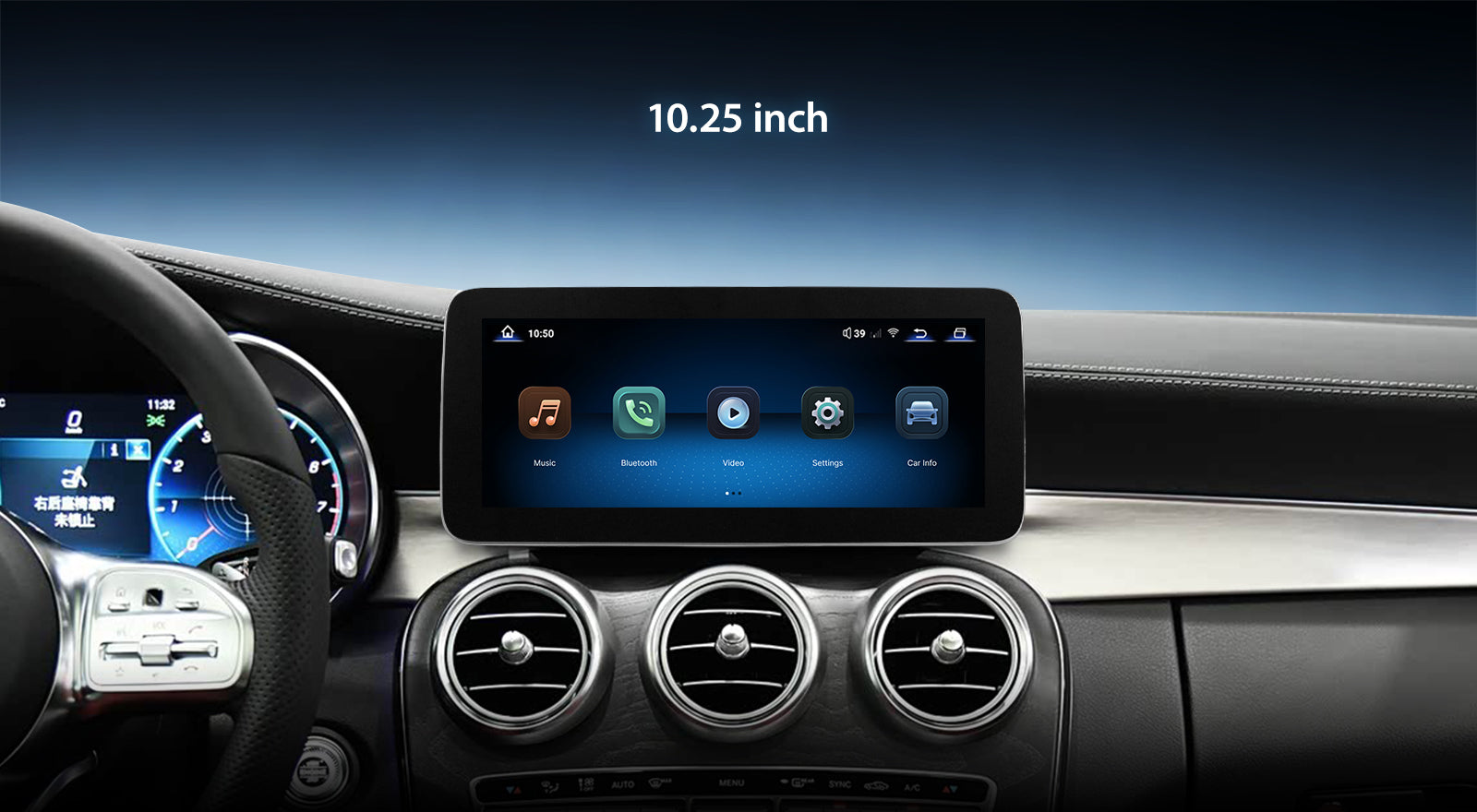 For Mercedes Benz GLC C Class W205 X253 2016-2020 Wireless CarPlay/Android Auto Linux Touch Screen Multimedia | EC-L1