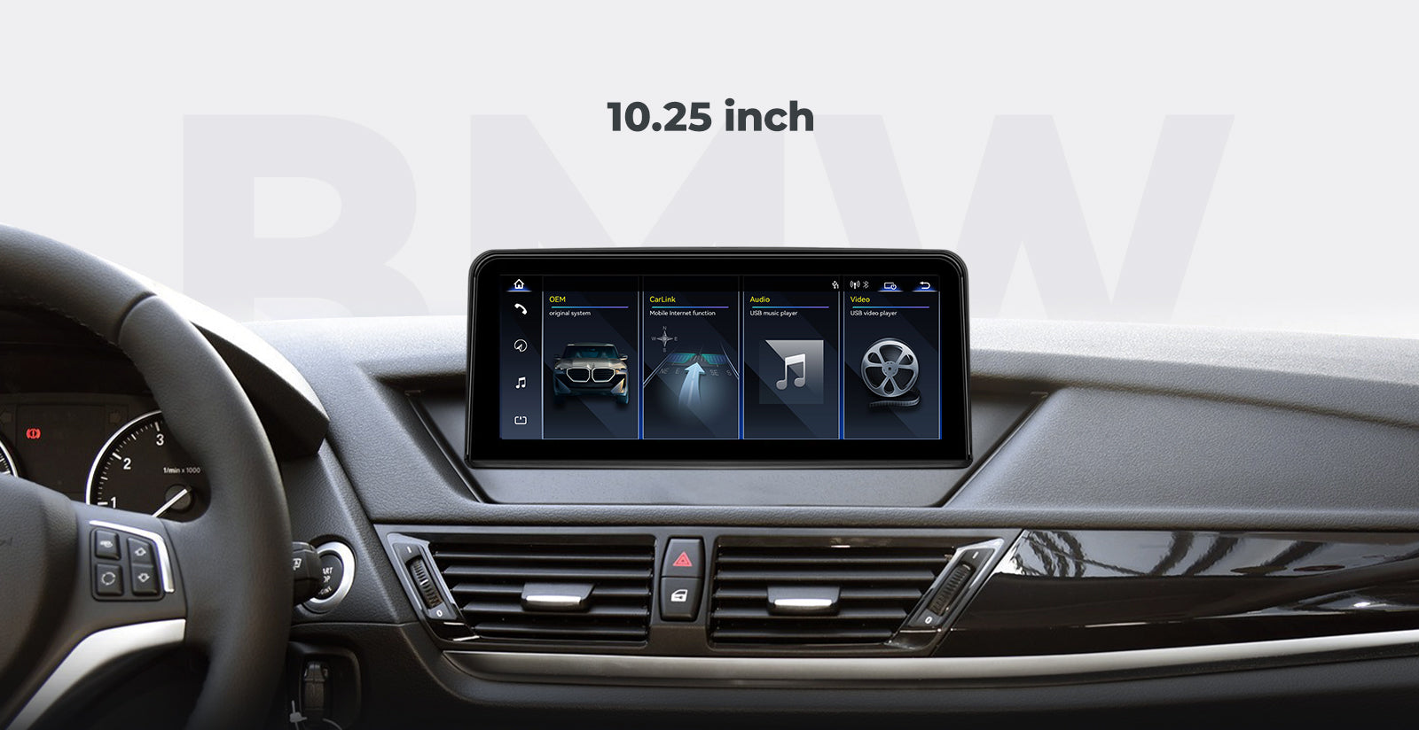 Head Unit 2009-2015 BMW X1 E84 Linux Screen 10.25" 12.3" Apple CarPlay Multimedia Player | EC-L1