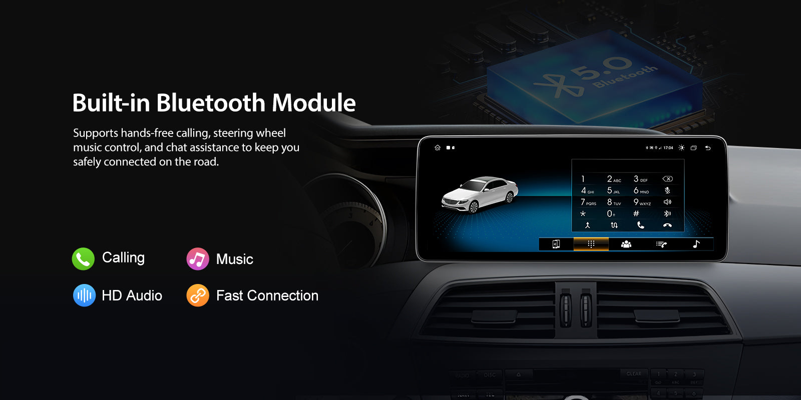 For Mercedes Benz C Class W204 S204 2011-2013 Wireless CarPlay/Android Auto Linux Touch Screen Multimedia | EC-L1