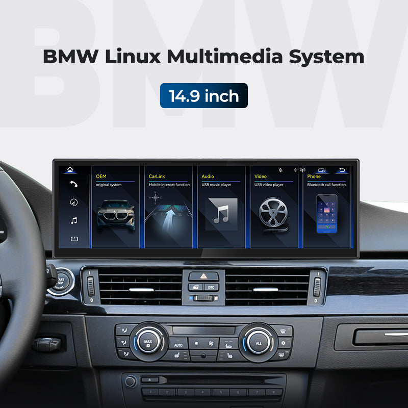 Car Stereo 14.9" 2005-2012 BMW 3 Series E90 E91 Linux Screen Head Unit Apple CarPlay | EC-L1 - Image 2