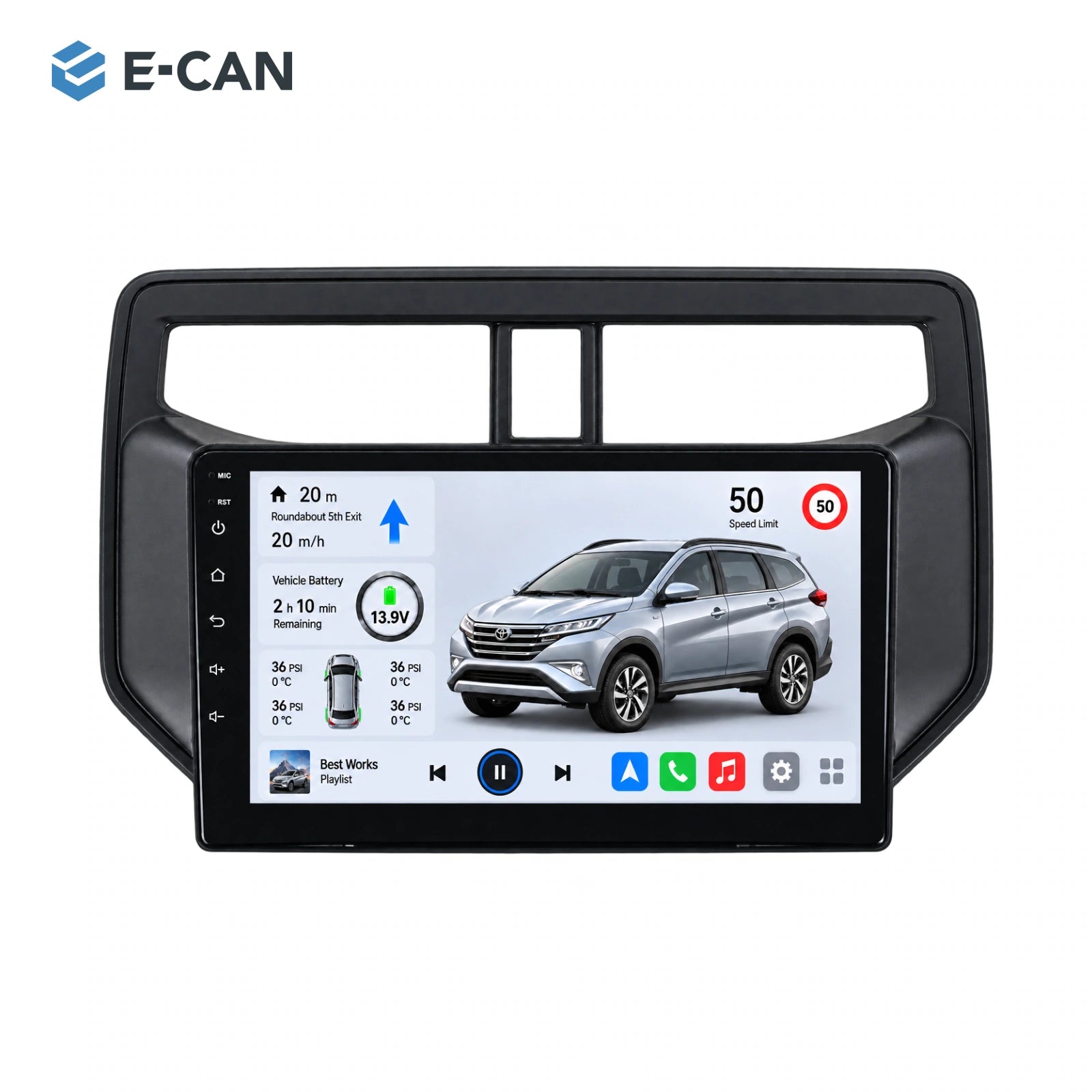9-inch · 2018–2020 matched fascia for Toyota Rush 2018–2020