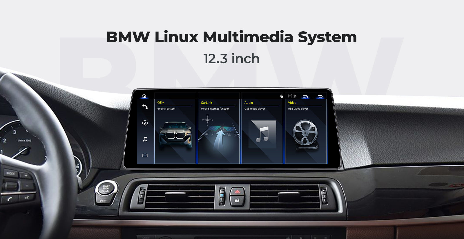 10.25" CarPlay Head Unit for BMW 5 Series F10/F11 (2010-2017) | EC-L1