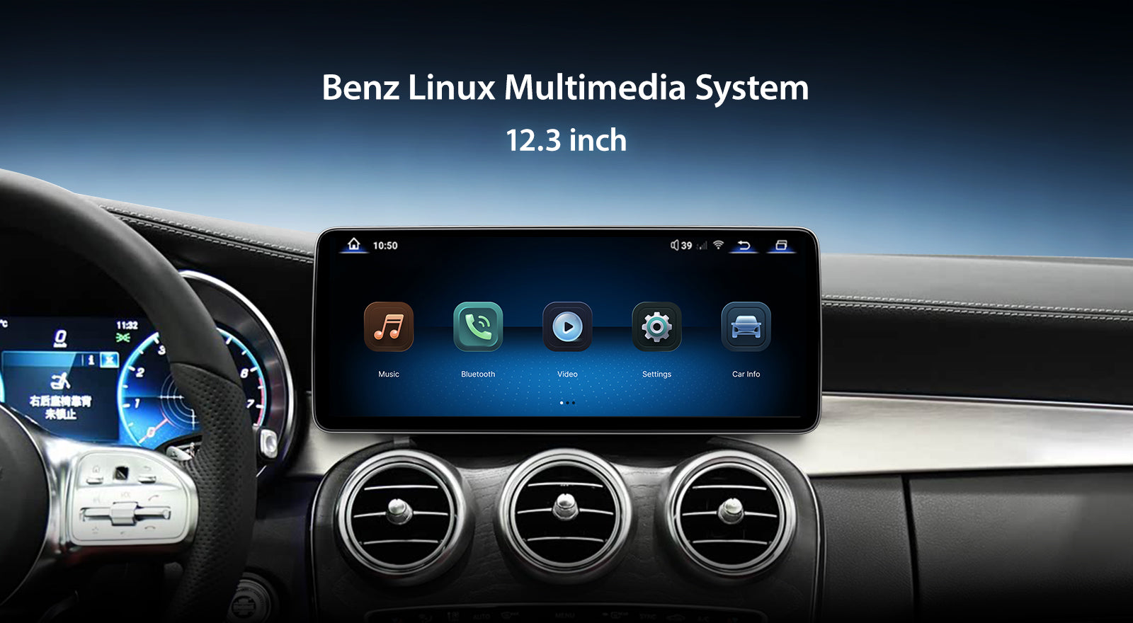 For Mercedes Benz GLC C Class W205 X253 2016-2020 Wireless CarPlay/Android Auto Linux Touch Screen Multimedia | EC-L1