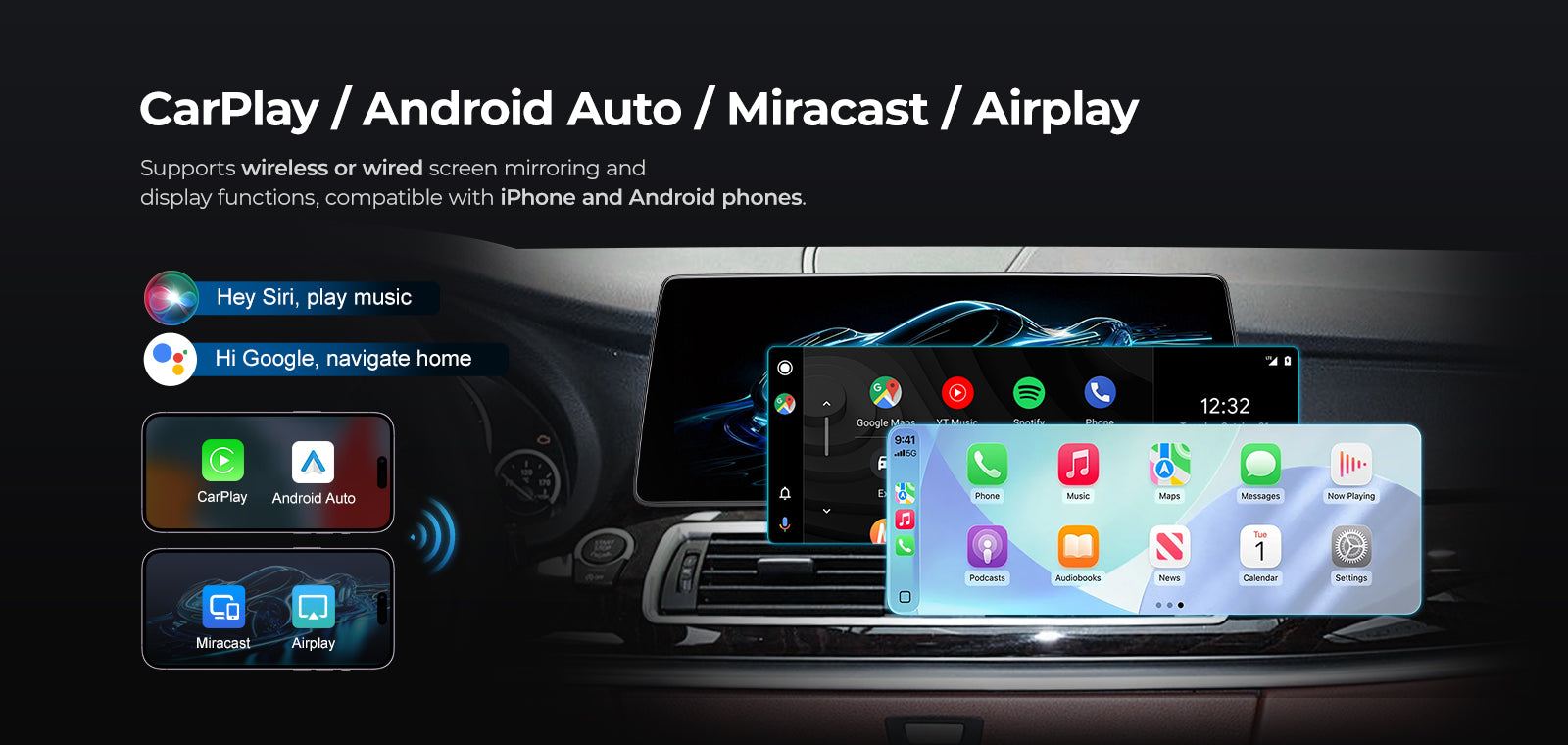 For BMW 5 Series GT F07 2009-2016 Linux Screen Apple CarPlay 10.25" 12.3" Multimedia Player | EC-L1