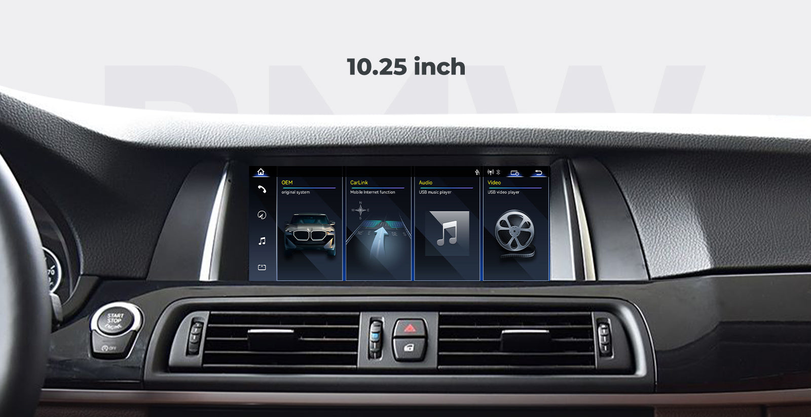 10.25" CarPlay Head Unit for BMW 5 Series F10/F11 (2010-2017) | EC-L1