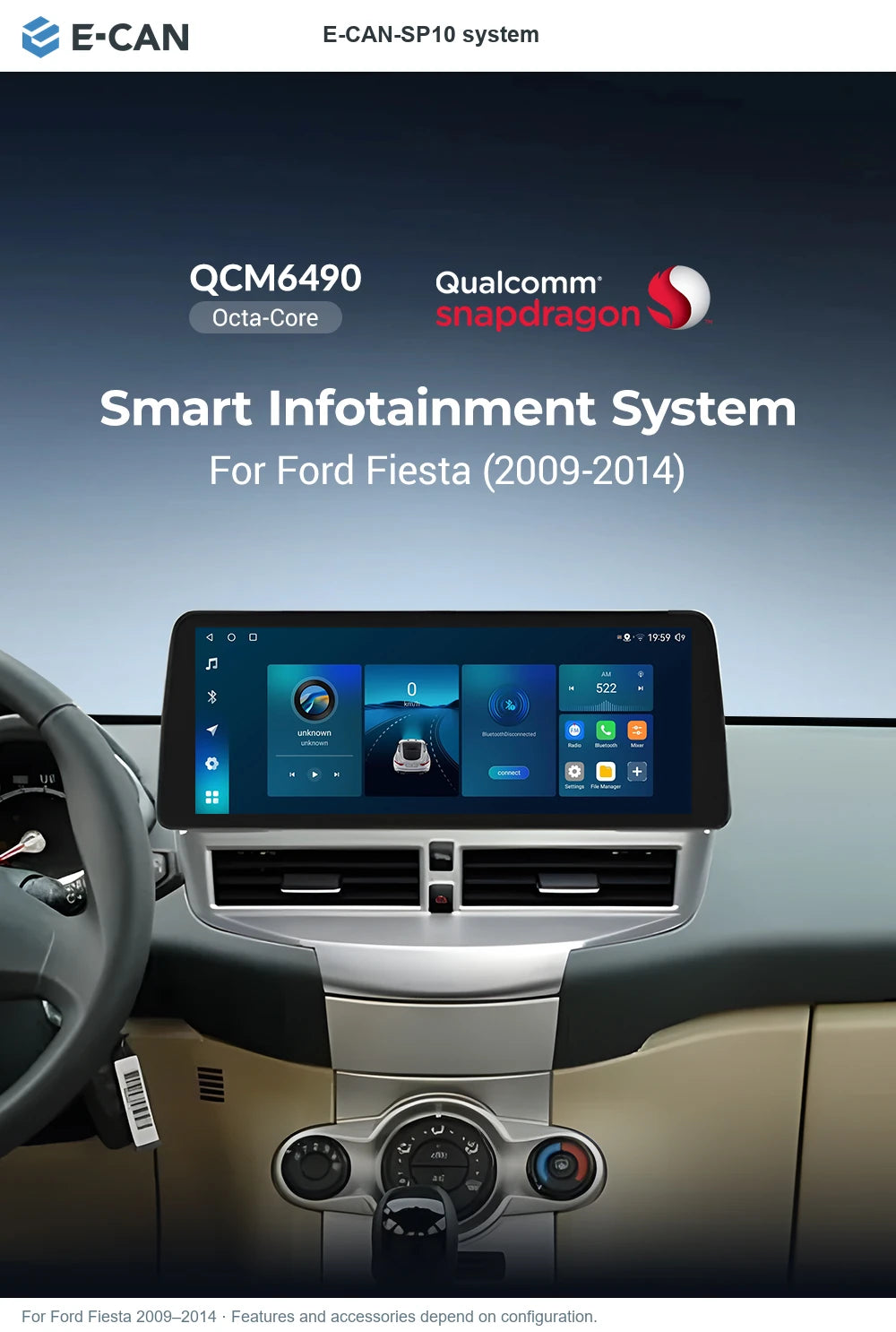 E-CAN E-CAN-SP10 system for Ford Fiesta 2009–2014