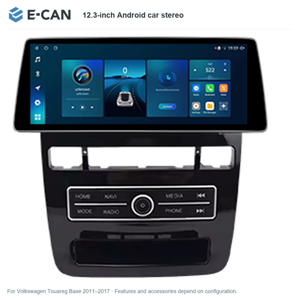 E-CAN 12.3-inch Android car stereo for Volkswagen Touareg Base 2011–2017