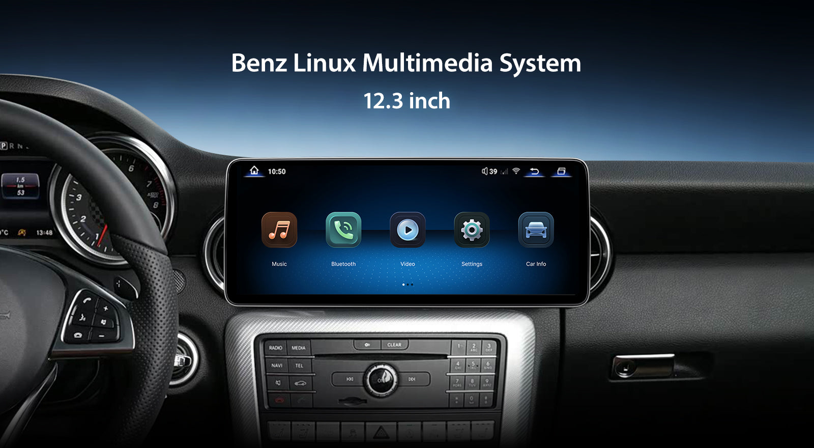 For Mercedes Benz SL SLK SLC R231 R172 2011-2019 Wireless CarPlay/Android Auto Linux Touch Screen Multimedia | EC-L1