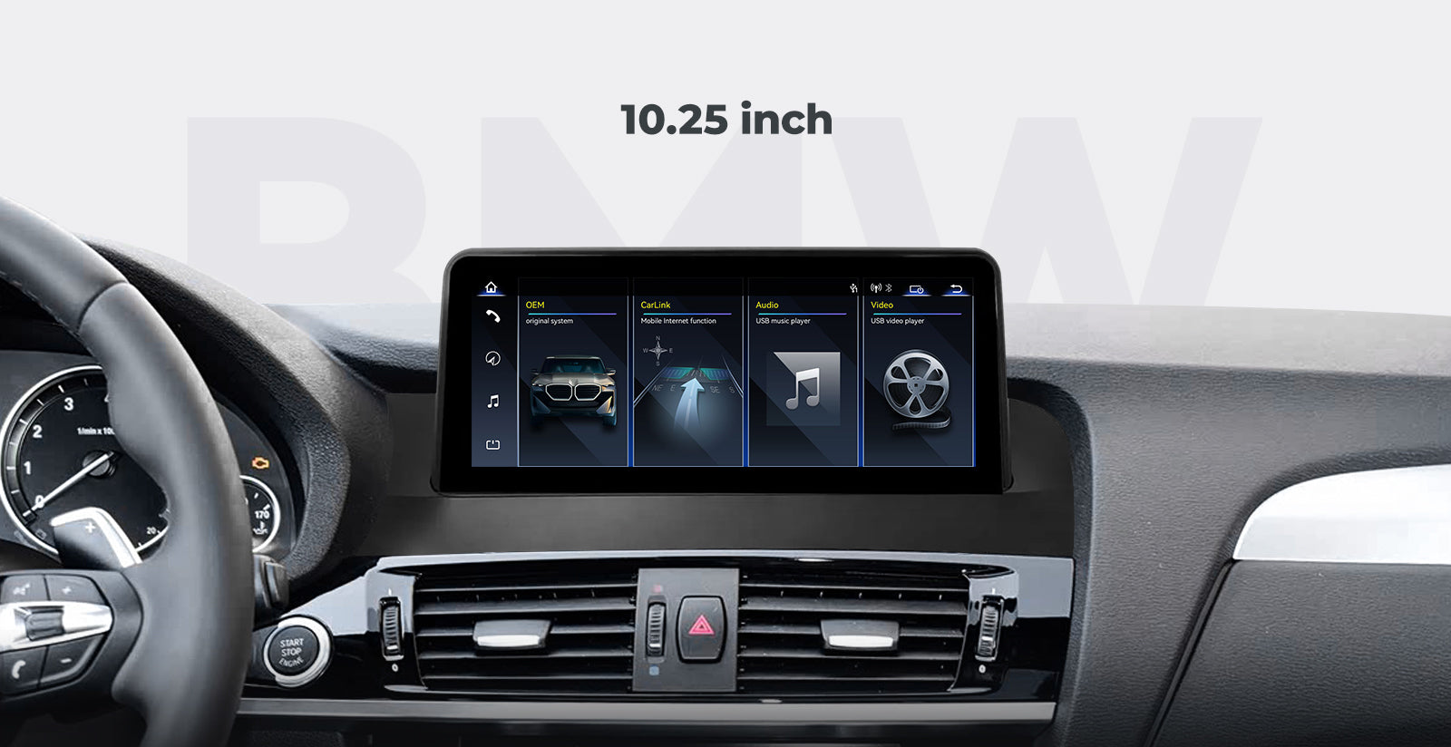 Head Unit 2012-2018 BMW X3 X4 F25 F26 Linux Screen 10.25" 12.3" Apple CarPlay Multimedia Player | EC-L1