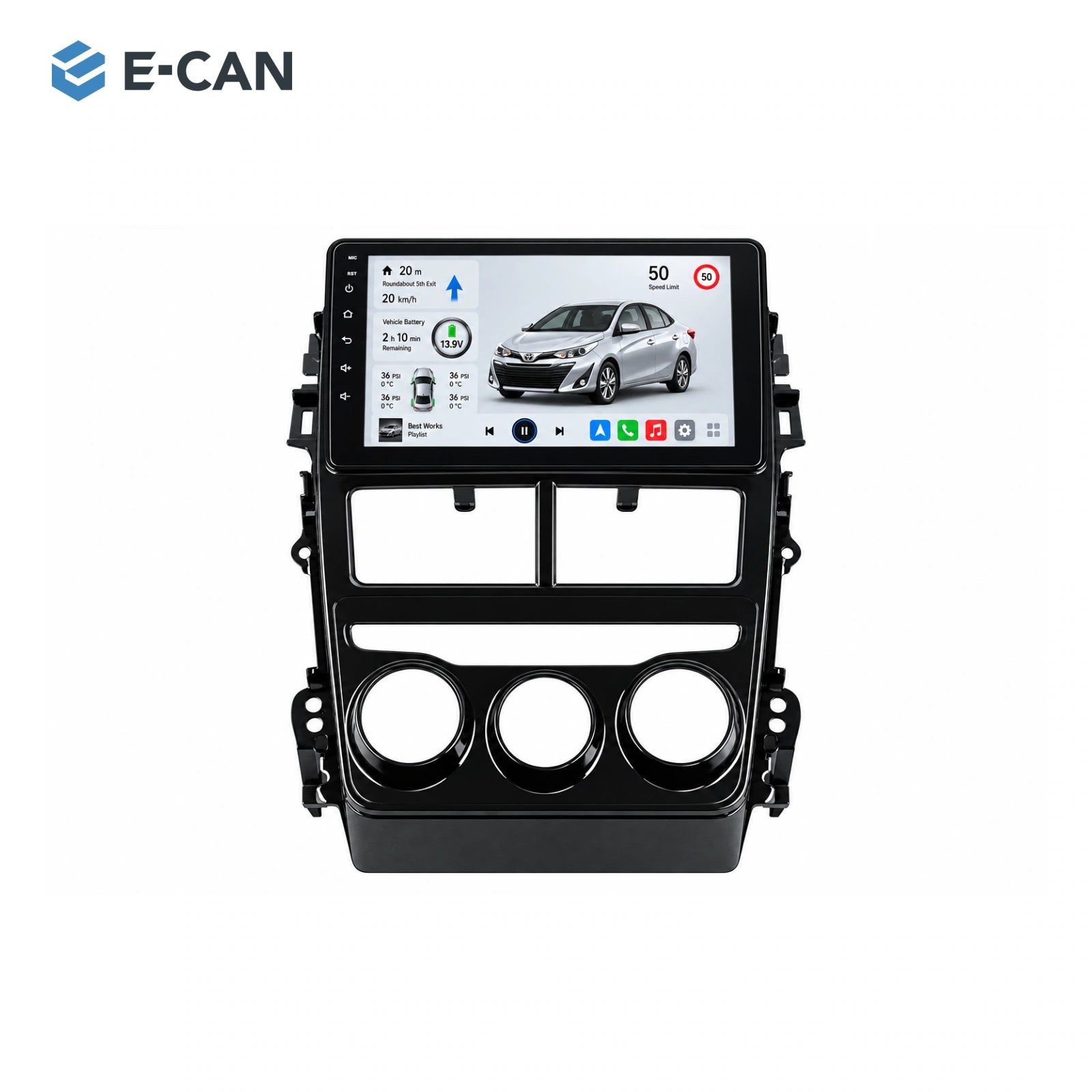 Manual A/C · three knobs for Toyota Vios Manual A/C 2018–2019