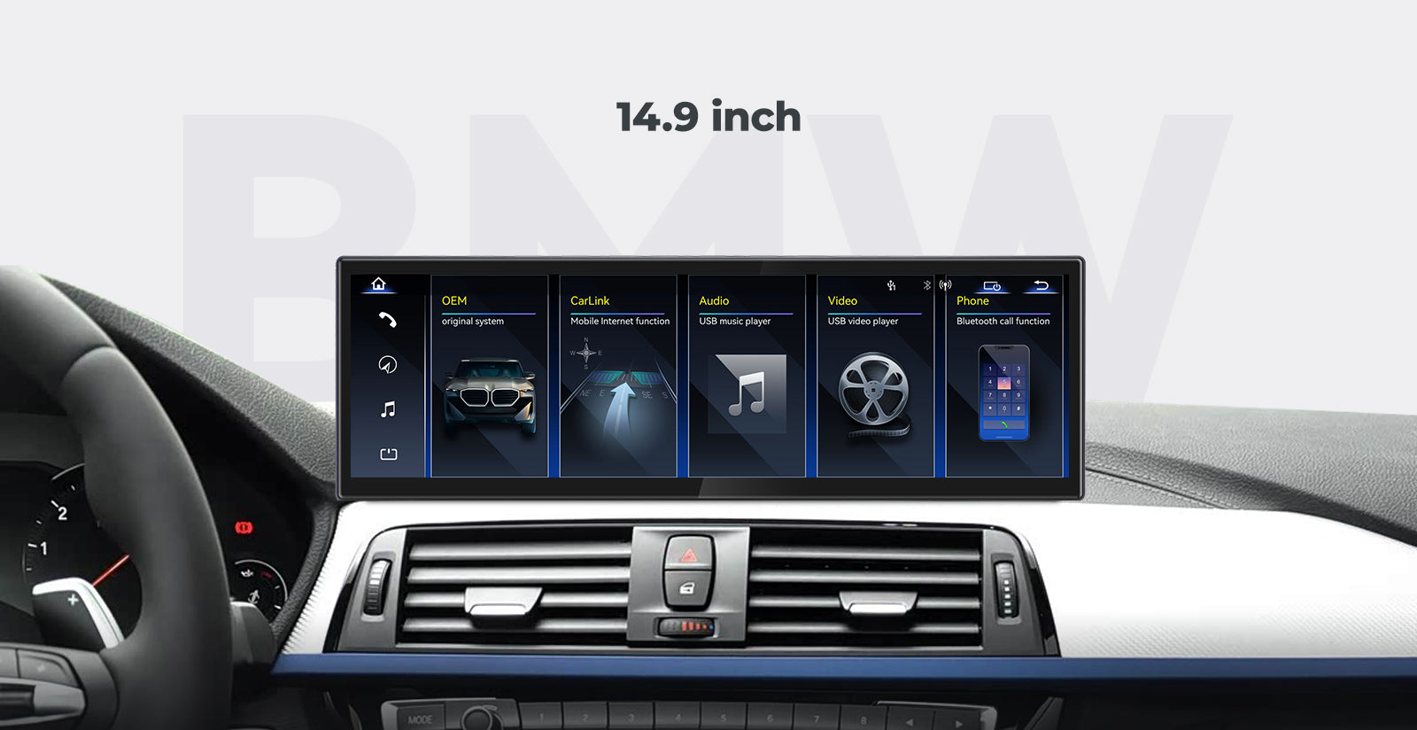 Multimedia Player 2013-2019 BMW 3/4 Series F30 F31 F32 F33 F34 F35 F36 F40 10.25" 12.3" Linux Screen | EC-L1