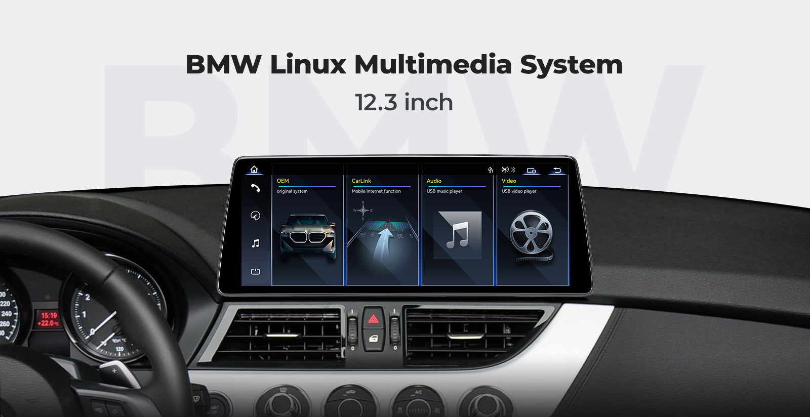 Car Head Unit 2009-2016 BMW Z4 E89 Linux Screen 10.25″ 12.3" Apple CarPlay Navigation | EC-L1