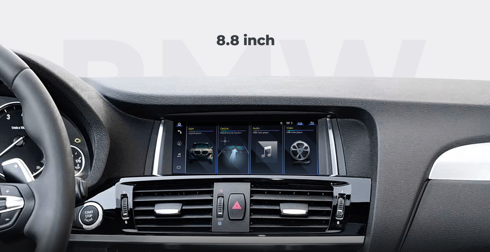 Head Unit 2012-2018 BMW X3 X4 F25 F26 Linux Screen 10.25" 12.3" Apple CarPlay Multimedia Player | EC-L1