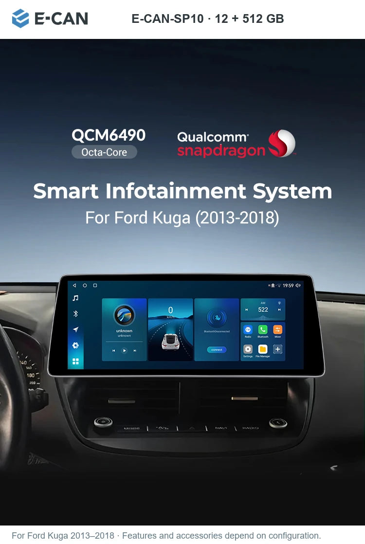 E-CAN E-CAN-SP10 · 12 + 512 GB for Ford Kuga 2013–2018