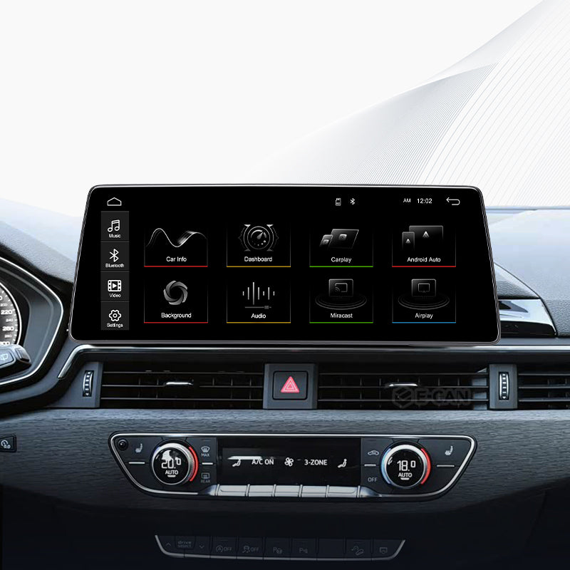 For Audi A4 RS4 B8 B9 2008-2016 12.3" Linux Car Audio Head Unit Wireless CarPlay/Android Auto Bluetooth | EC-L1 - Image 2