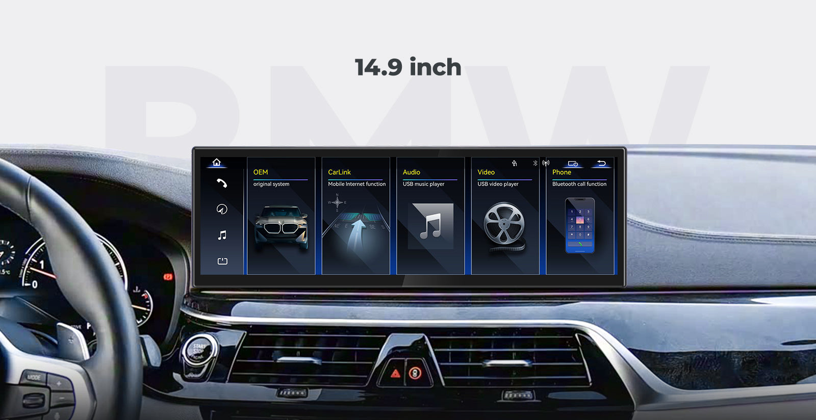 For BMW 6 Series F06 F12 2011-2018 Linux Screen Apple CarPlay 10.25" 12.3" Multimedia Player | EC-L1