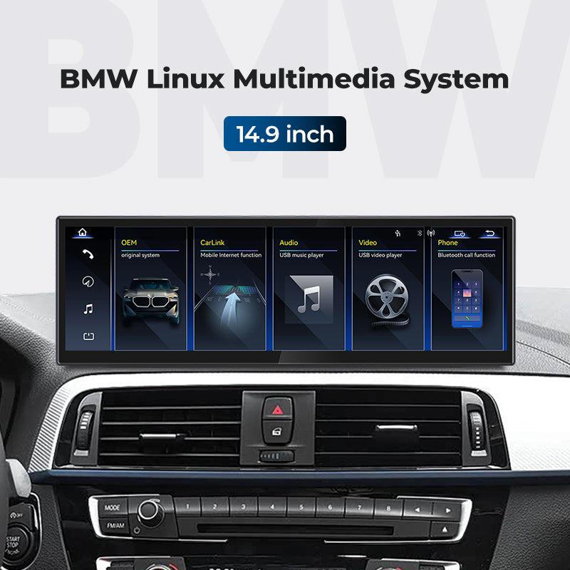 Car Stereo 14.9" 2017-2019 BMW 1/2 Series F20 F21 F22 F23 Linux Screen Head Unit Apple CarPlay | EC-L1 - Image 2