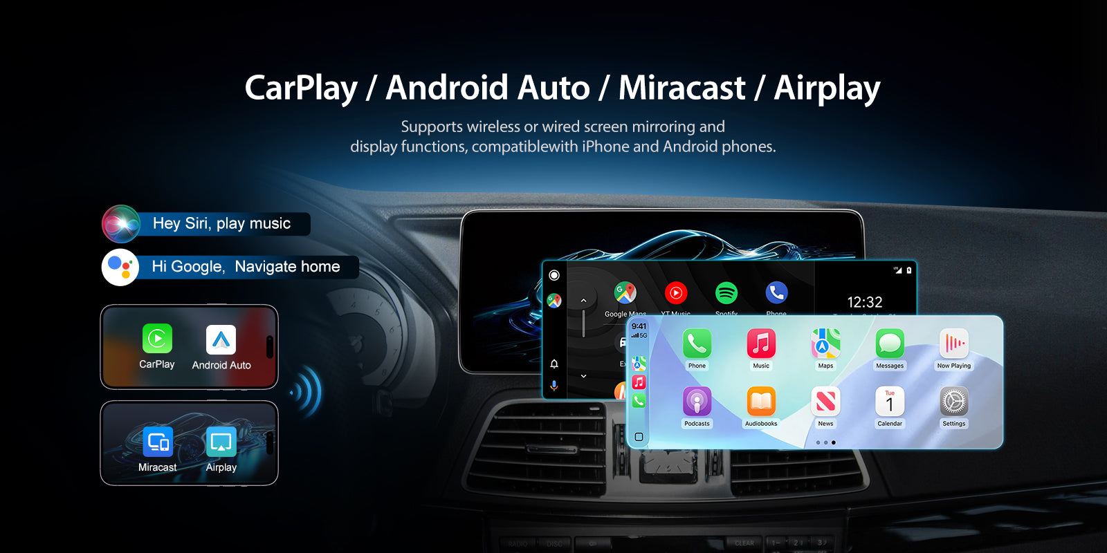 For Mercedes Benz E Class Two-Door Coupe W212 2010-2015 Wireless CarPlay/Android Auto Linux Touch Screen Multimedia | EC-L1
