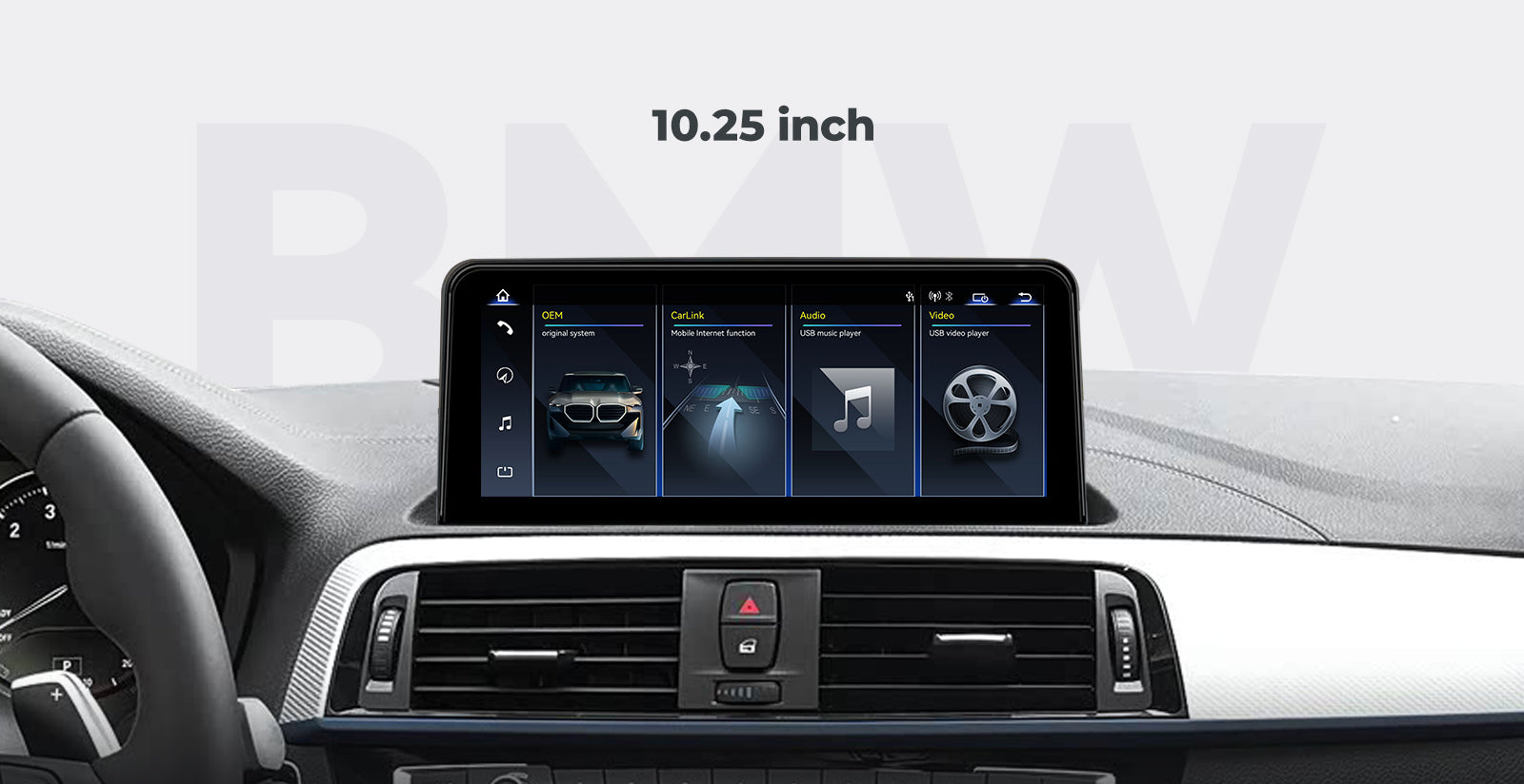 Car Stereo 14.9" 2017-2019 BMW 1/2 Series F20 F21 F22 F23 Linux Screen Head Unit Apple CarPlay | EC-L1