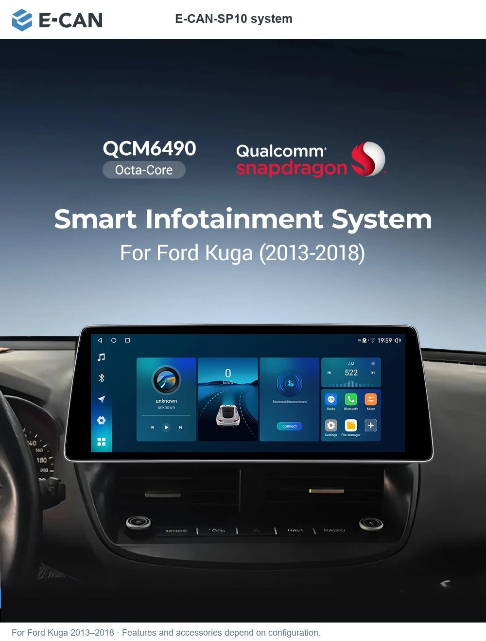 E-CAN E-CAN-SP10 system for Ford Kuga 2013–2018