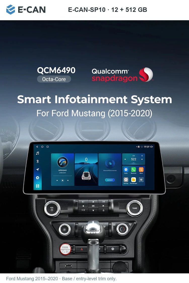 E-CAN E-CAN-SP10 · 12 + 512 GB for Ford Mustang 2015–2020