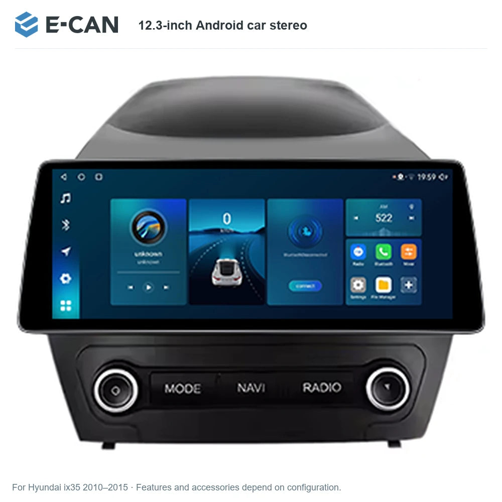 E-CAN 12.3-inch Android car stereo for Hyundai ix35 2010–2015