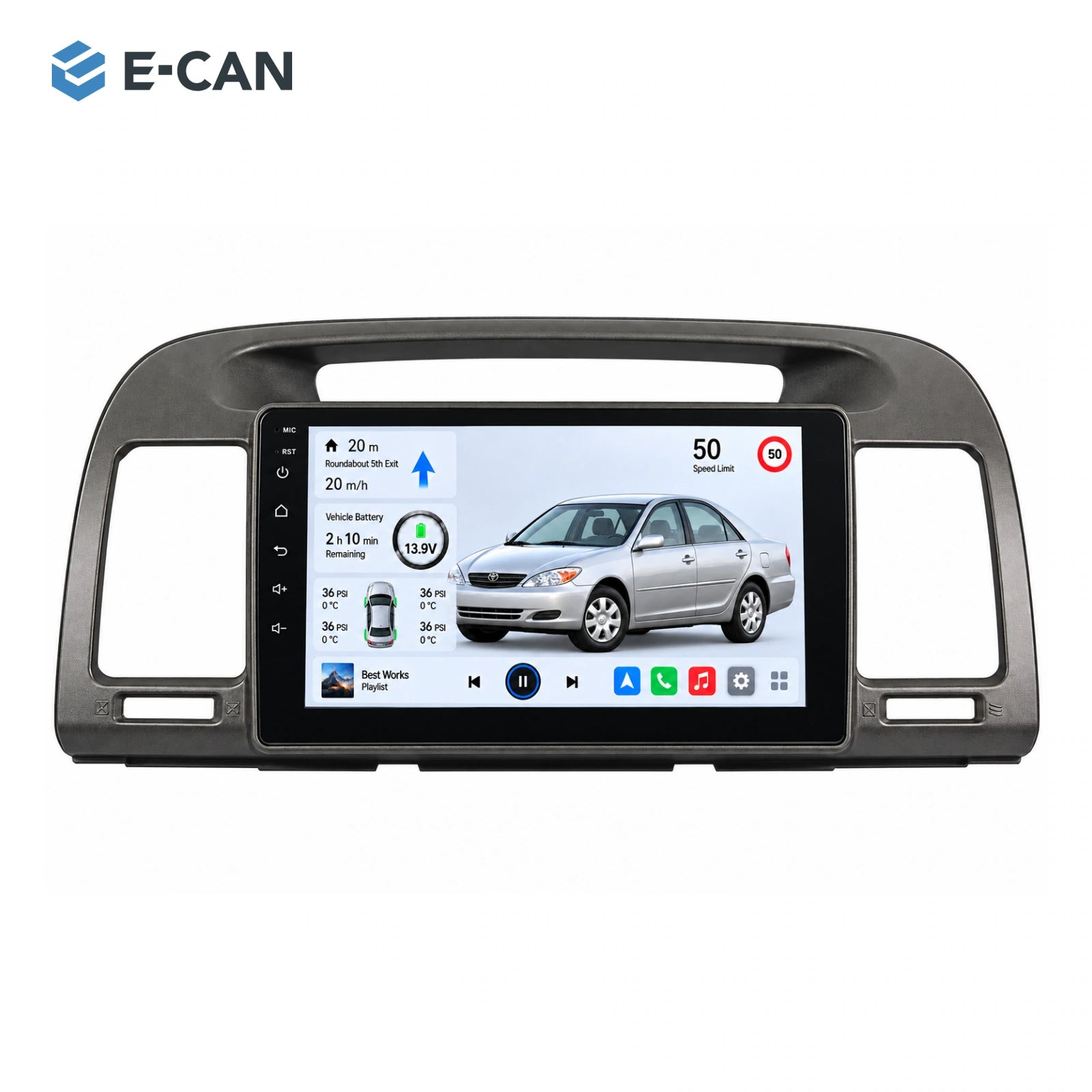 9-inch · 2002–2005 matched fascia for Toyota Camry 2002–2005