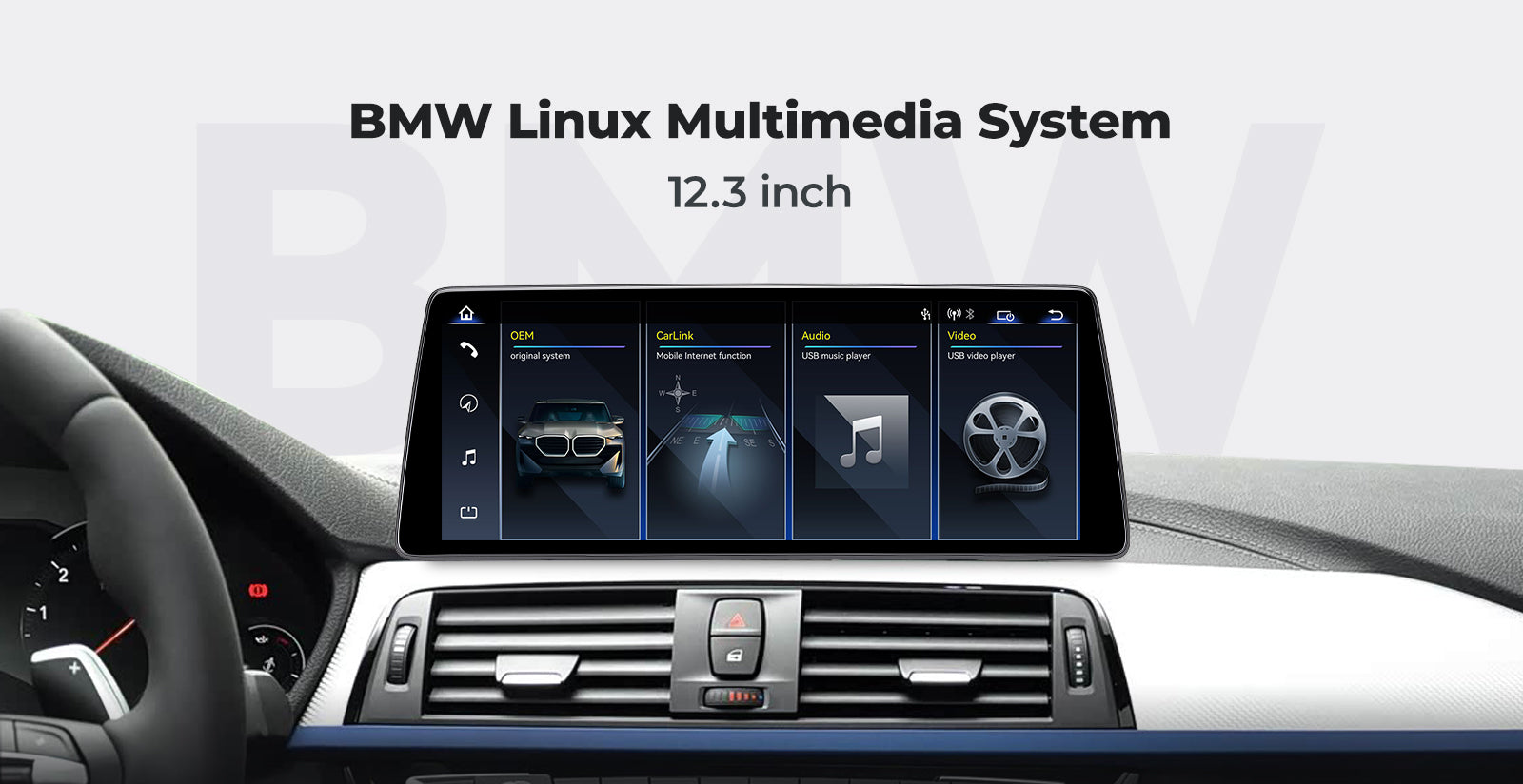 Multimedia Player 2013-2019 BMW 3/4 Series F30 F31 F32 F33 F34 F35 F36 F40 10.25" 12.3" Linux Screen | EC-L1