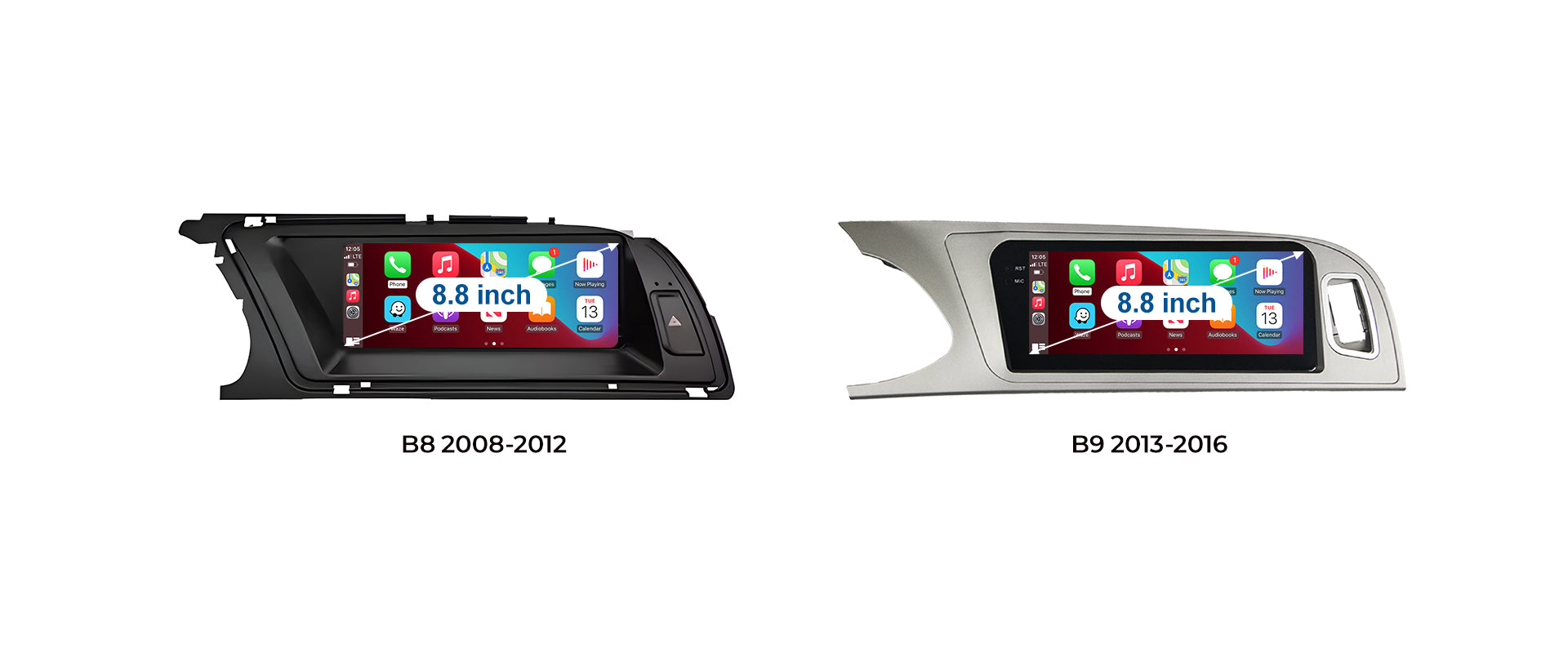 For Audi A4 RS4 B8 B9 2008-2016 8.8" Linux Car Audio Head Unit Wireless CarPlay/Android Auto Bluetooth | EC-L1