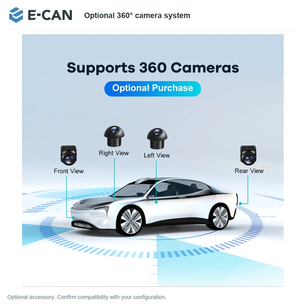 E-CAN Optional 360° camera system for Ford Mustang 2015–2020
