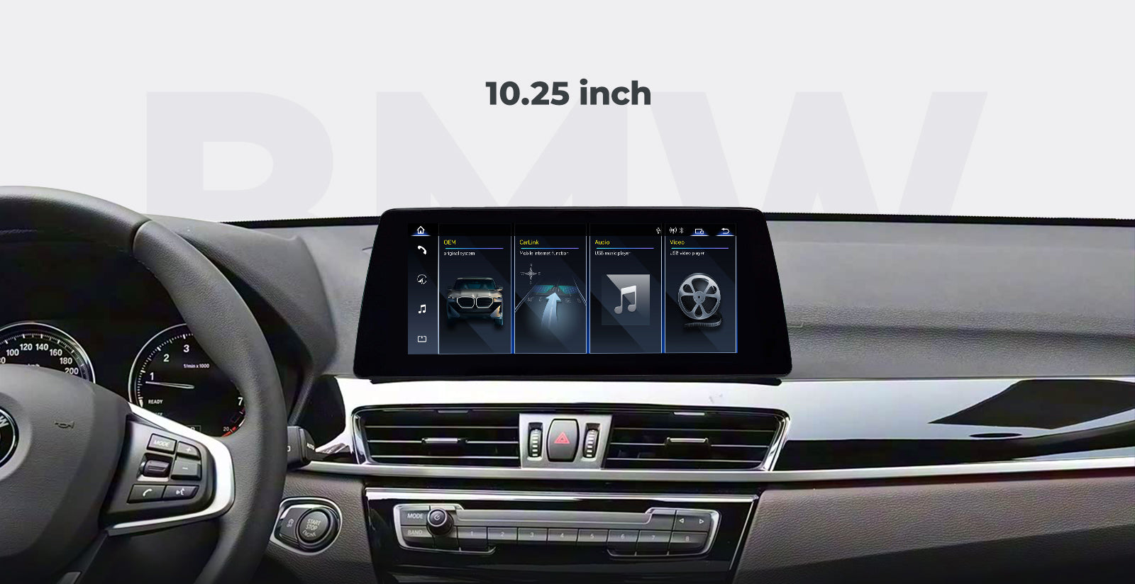 For BMW X1 X2 F48 F49 2015-2020 Linux Screen Apple CarPlay 10.25" 12.3" Multimedia Player | EC-L1