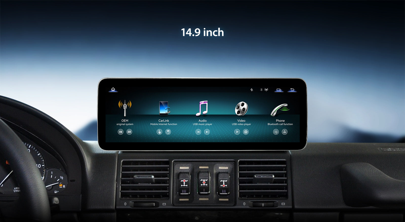 For Mercedes Benz G Class W461 2007-2011 Wireless CarPlay/Android Auto Linux Touch Screen Multimedia | EC-L1